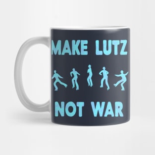 Make Lutz Not War Ice Skating Pun for Peace Mug